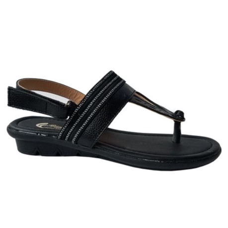 Giày sandal nữ xỏ ngón da bò thật BIGBEN cao cấp SDN55