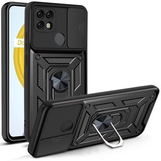 Ốp lưng áo giáp máy ảnh trượt Realme 8 Pro C20 C20A C12 C25 C55 C53 C51 C65 C67 C35 C31 C11 2021 Note 50 Narzo N55 20 30A 50A Prime 4G 5G Vỏ khung vòng Full Lens Cover