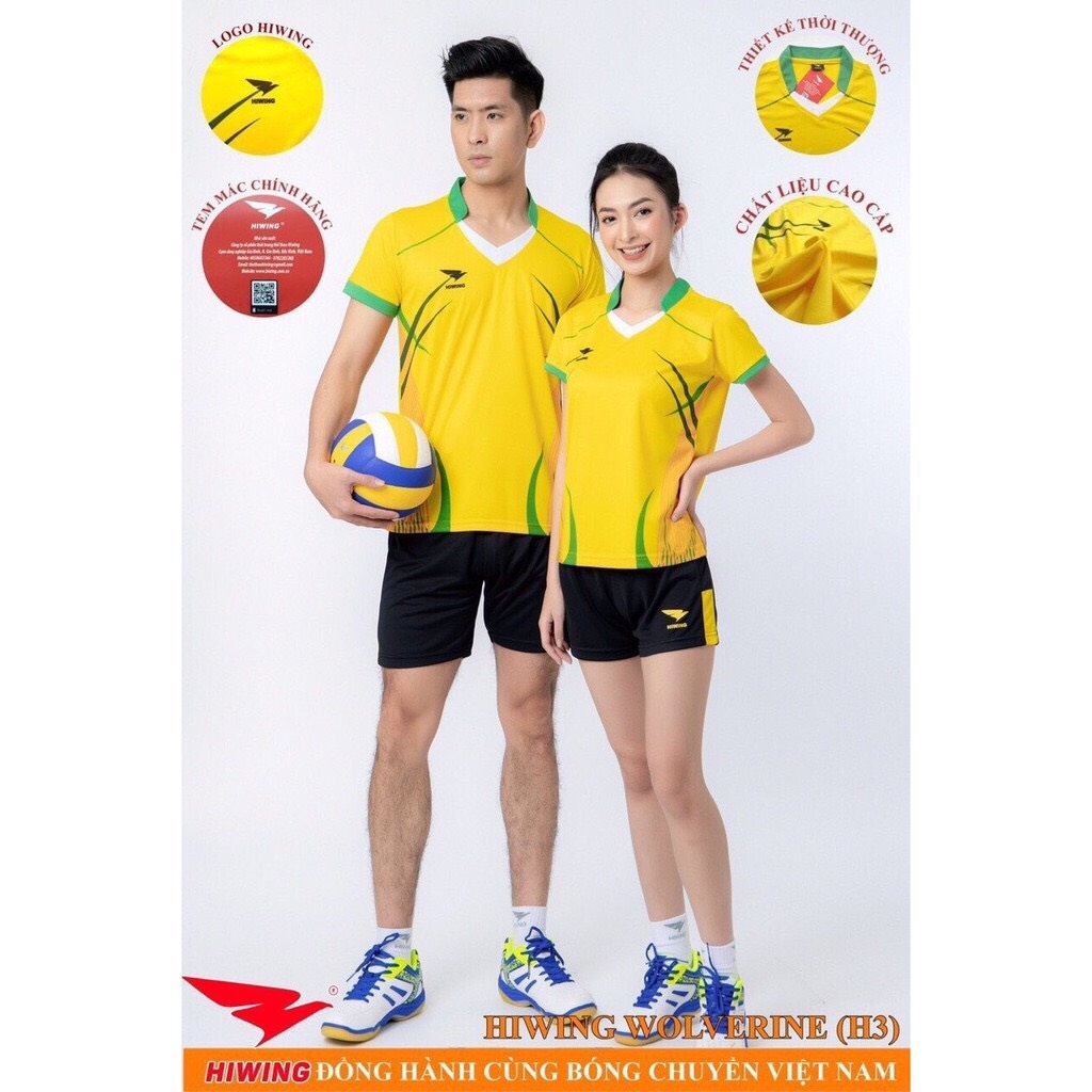 Áo bóng chuyền nam nữ HIWING [Nhận in Tên] sợi Tencel siêu nhẹ thoáng khí, khoáng khuẩn, chống tia UV- Tâm An Sports