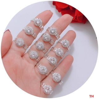 Nhẫn kim tiền bạc ta đính đá