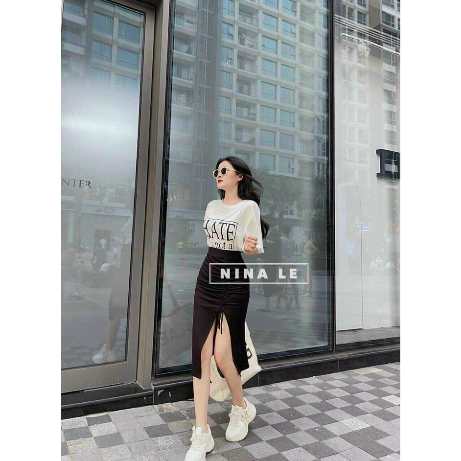 Set áo thun chân váy dài xẻ tà ChemMix thiết kế siêu xinh, dễ thương cho nàng dạo phố, đi biển