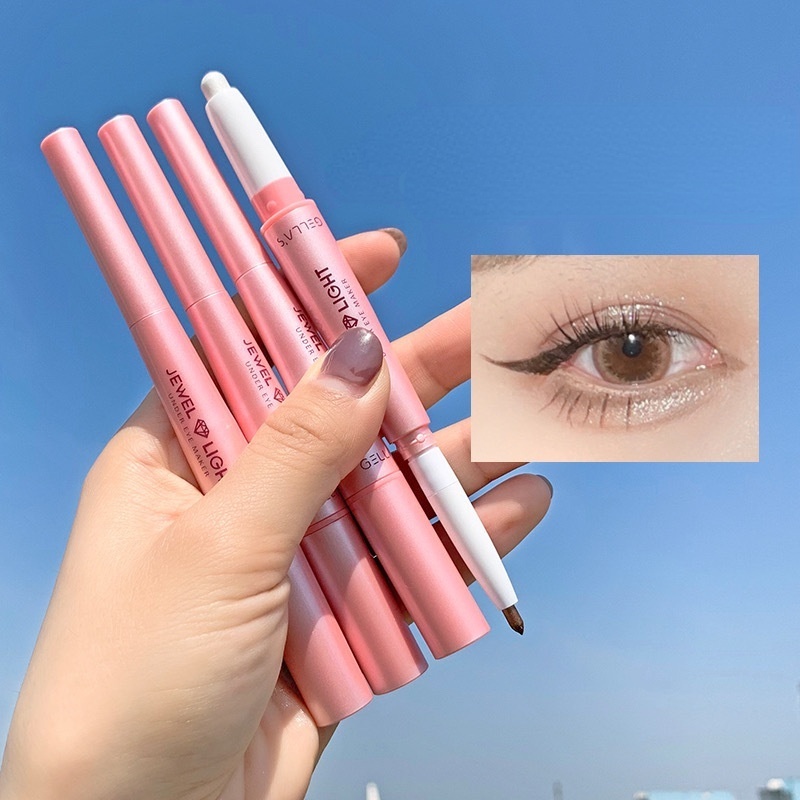 [Hàng mới về] Bút phấn mắt kẻ mắt Gella's Jewel Light 2 đầu màu lì ánh nhũ trang điểm bọng mắt