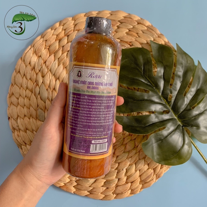 cốt nghệ mật ong rừng giúp da trắng hồng dùng cho mặt BH.Nong chai 500ml