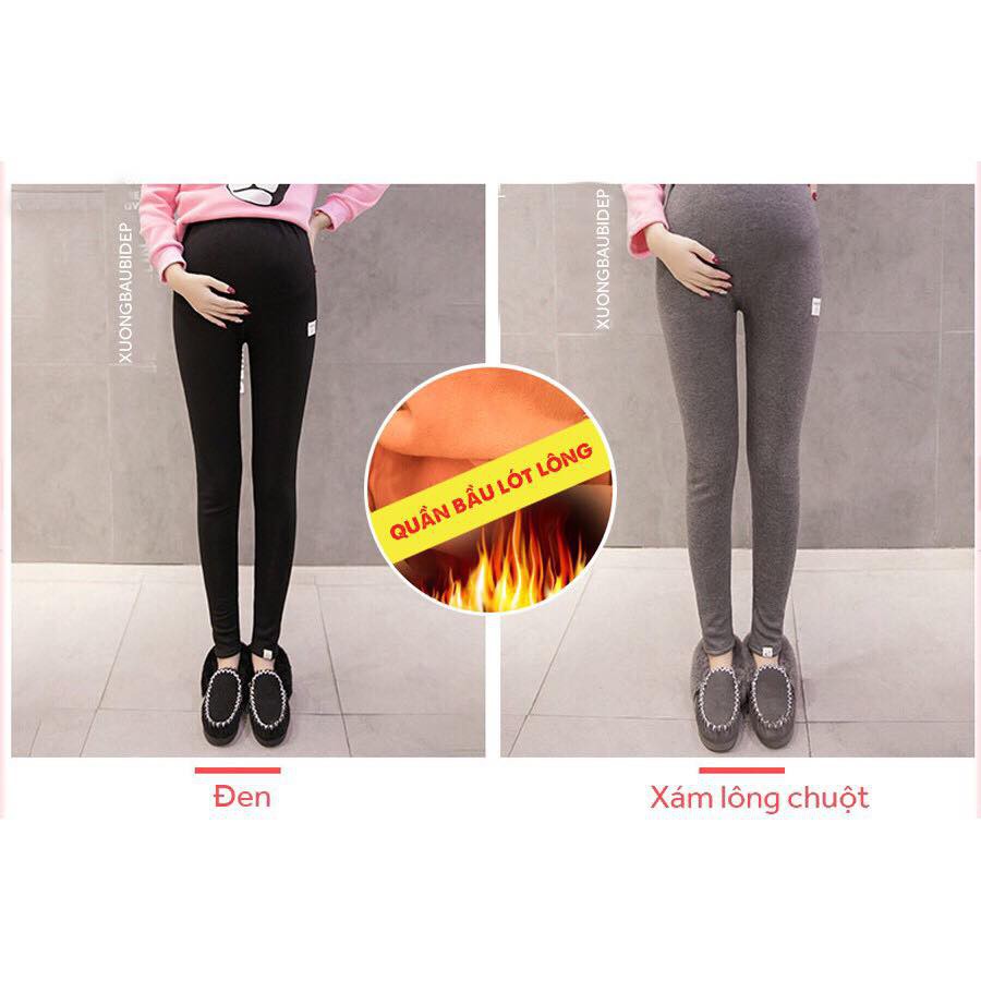 Quần bầu legging lót lông