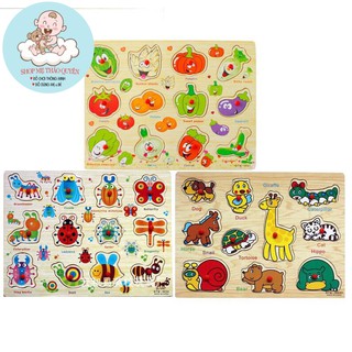 [Giá sale rẻ nhất] Bảng Ghép Hình Núm - Dành cho bé 1 tuổi +