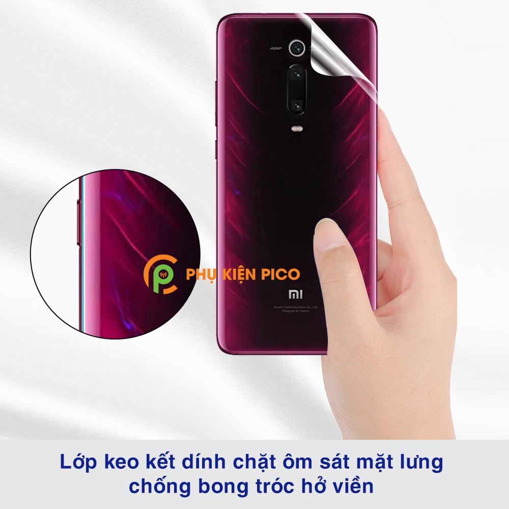 Dán lưng Mi 9T full lưng và viền dẻo trong suốt PPF tự phục hồi vết xước - Dán lưng Xiaomi Mi 9T