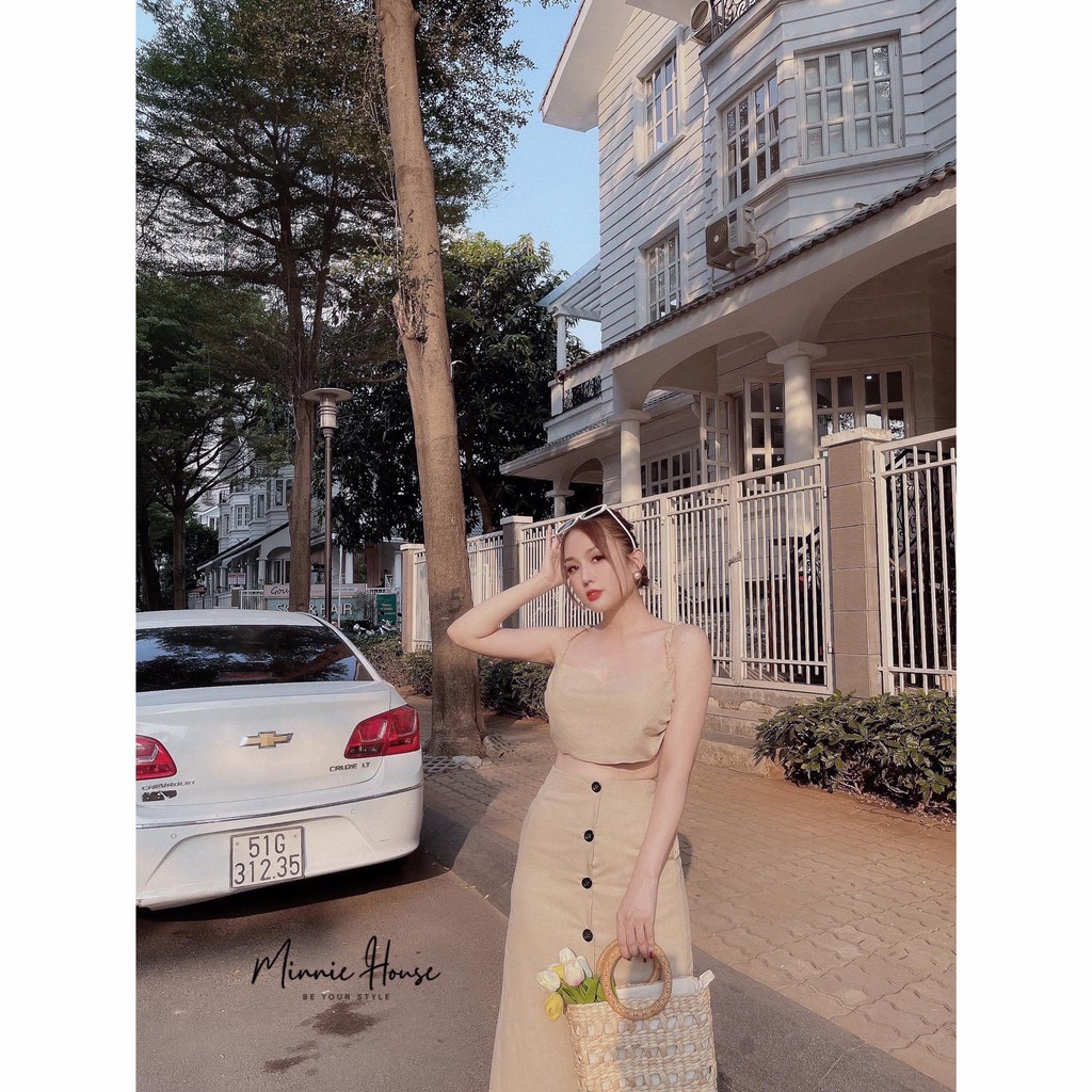 Set đồ nữ cá tính, set váy dài áo dây đi chơi sang chảnh mùa hè đẹp 8A00062 | BigBuy360 - bigbuy360.vn