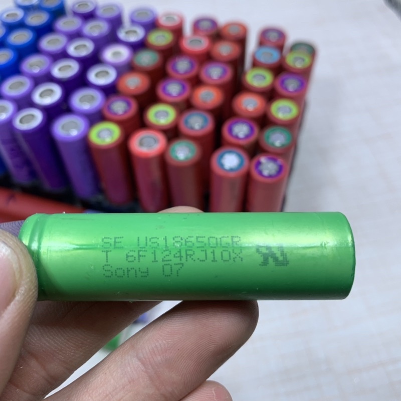 Pin 18650 tháo xe điện cũ đã test dung lượng