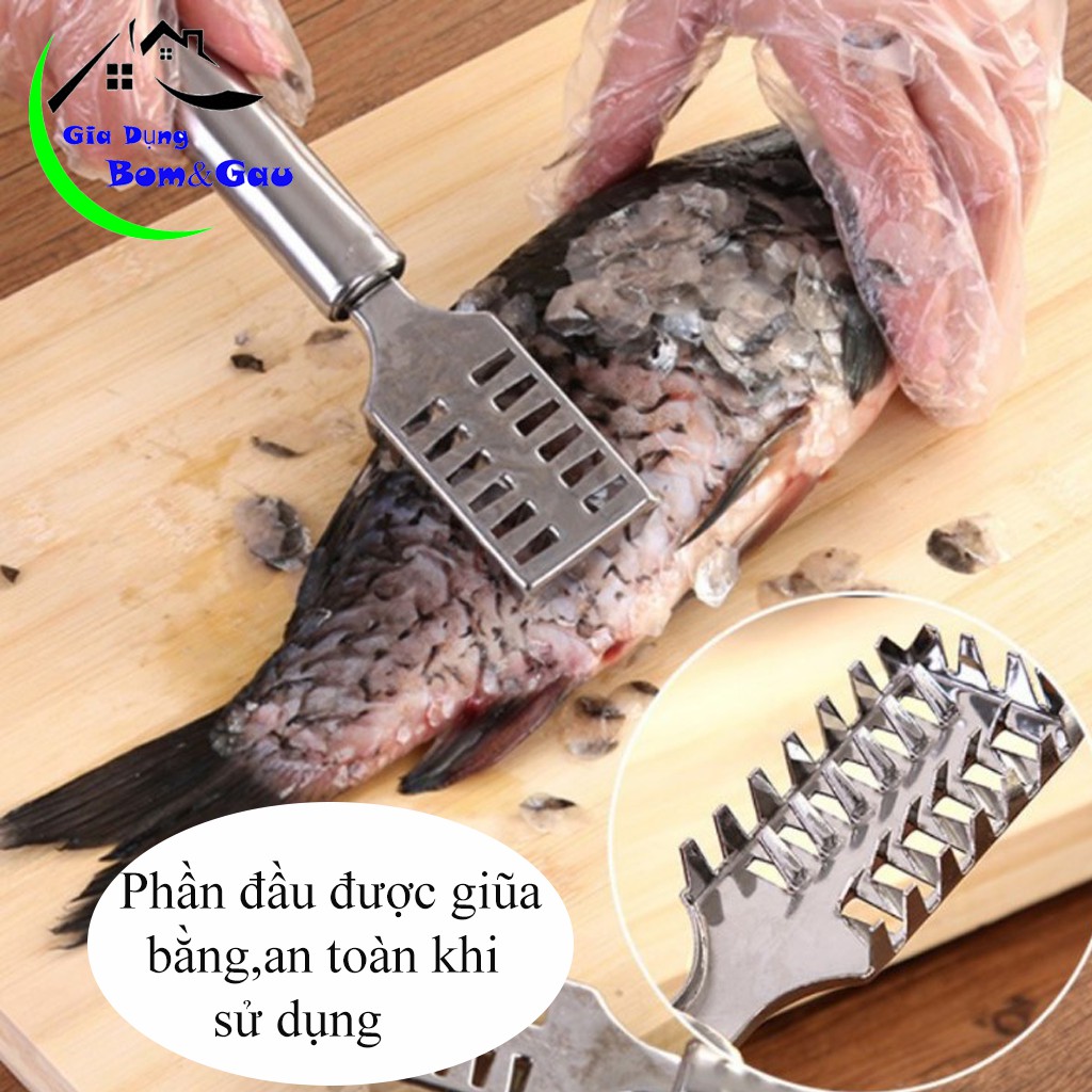 Dụng cụ đánh vẩy cá nhanh, tiện ích, chuyên nghiệp bằng thép chống gỉ an toàn sử dụng.