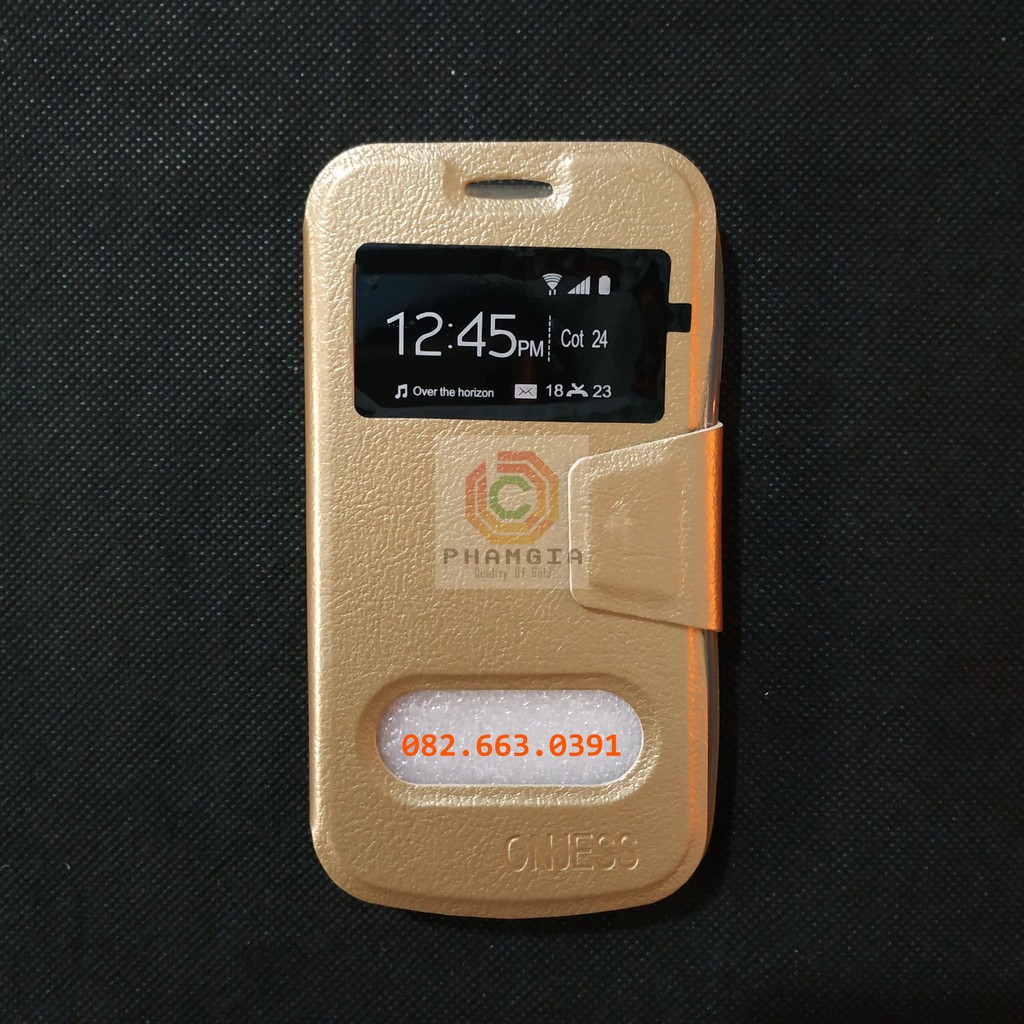 Bao da Nokia 1 có đồng hồ xem giờ, chất liệu da sang trọng