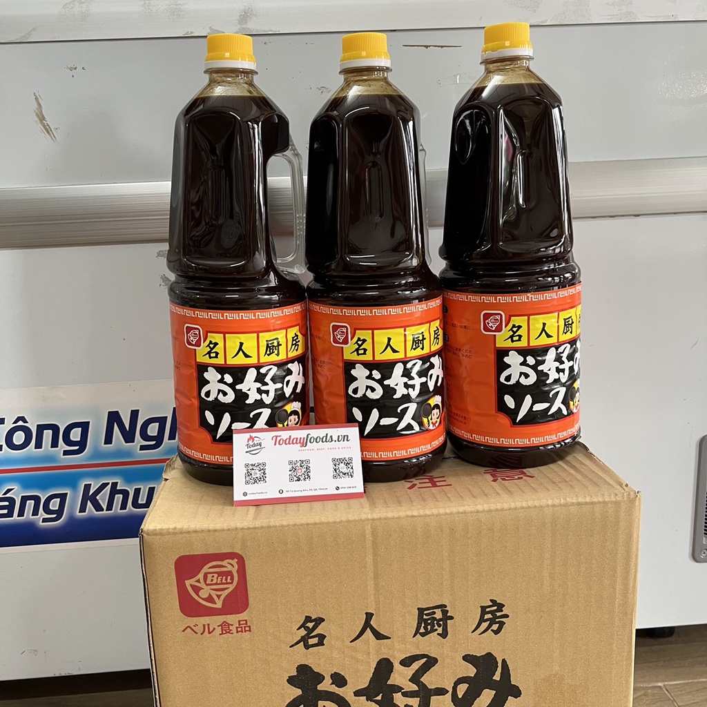 [Chai lớn tiết kiệm] Sốt Takoyaki - Sốt bánh xèo Okonomiyaki Nhật Bản 2.1KG
