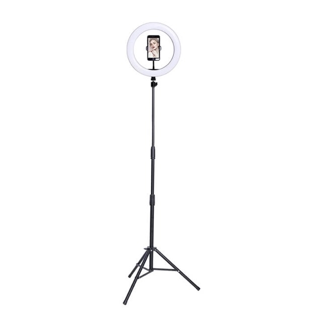 Đèn Led Livestream 26cm, 33cm (Bảo hành 1 tháng), kèm chân đèn dài 2m, có 3 chế độ sáng, hỗ trợ chụp ảnh