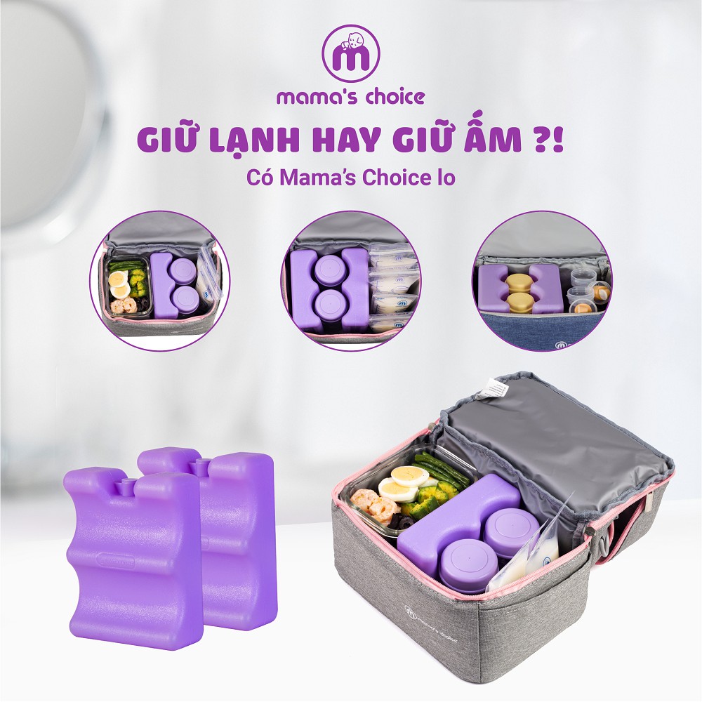 Balo giữ nhiệt Mama’s Choice | Giữ lạnh và bảo quản bình sữa | Thời Gian Bảo Quản Sữa Mẹ Tới 14 Tiếng