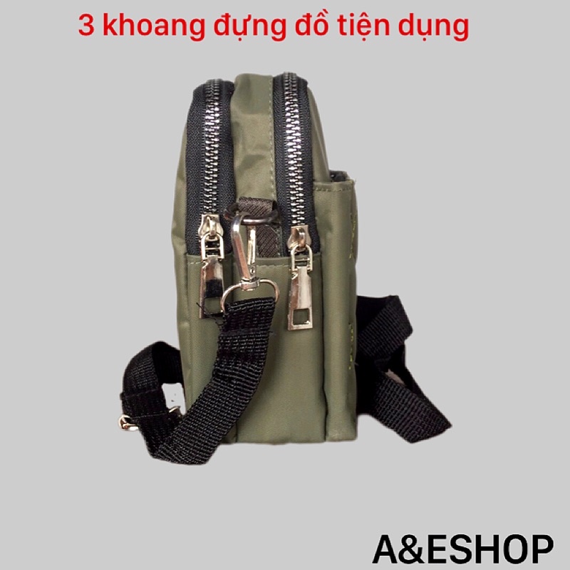 Túi Đeo Chéo Mini Vải Dù Đựng Điện Thoại Chống Nước