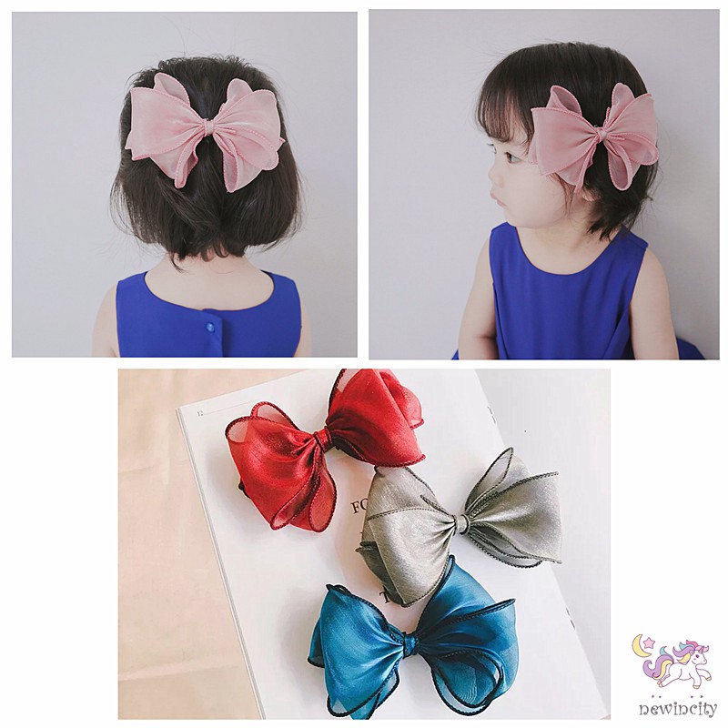 Kẹp Nơ Xinh Xắn Phong Cách Hàn Quốc Cho Bé Gái