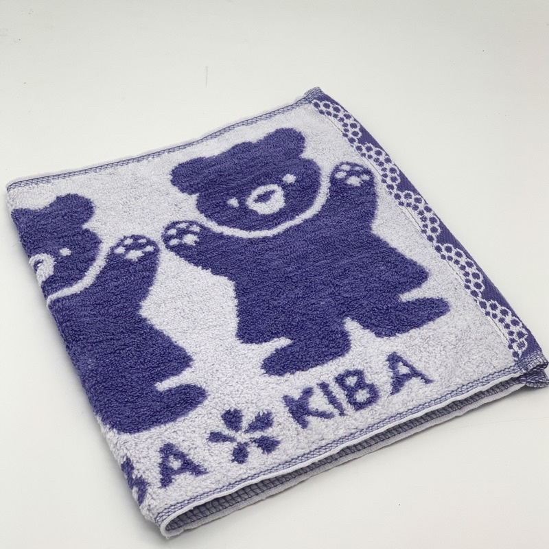 Khăn Mặt KIBA Cỡ Bé 28x48cm Họa Tiết Ba Chú Gấu Dễ Thương,  Chất Cotton Êm, Mềm, Dày Dặn Thấm Hút Tốt, An Toàn Cho Da