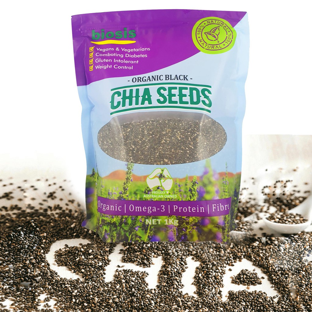 HẠT CHIA BIOSIS ORGANIC 1 KG  NHẬP KHẨU TỪ ÚC - CAM KẾT HOÀN TIỀN 100% KHI PHÁT HIÊN HÀNG GIẢ