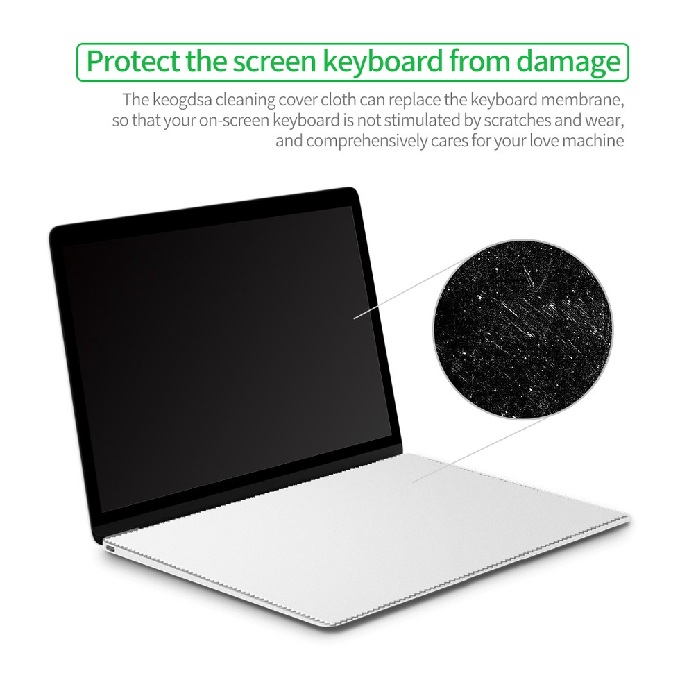 Tấm Vải Lau Màn Hình Laptop Bằng Sợi Micro Chống Bụi Cho MacBook Pro 13 / 15 / 16 Inch