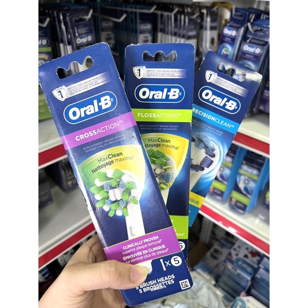 Vỉ 5 Đầu Bàn Chải Điện Oral-B Braun - Đủ Loại Đầu Thay Thế Bàn Chải OralB [Chính hãng Đức]