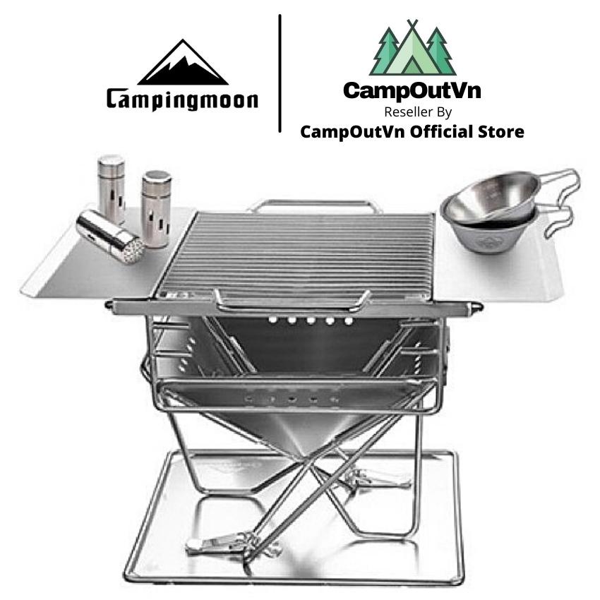 Bếp nướng campingmoon campoutvn bếp than cắm trại du lịch dã ngoại A016