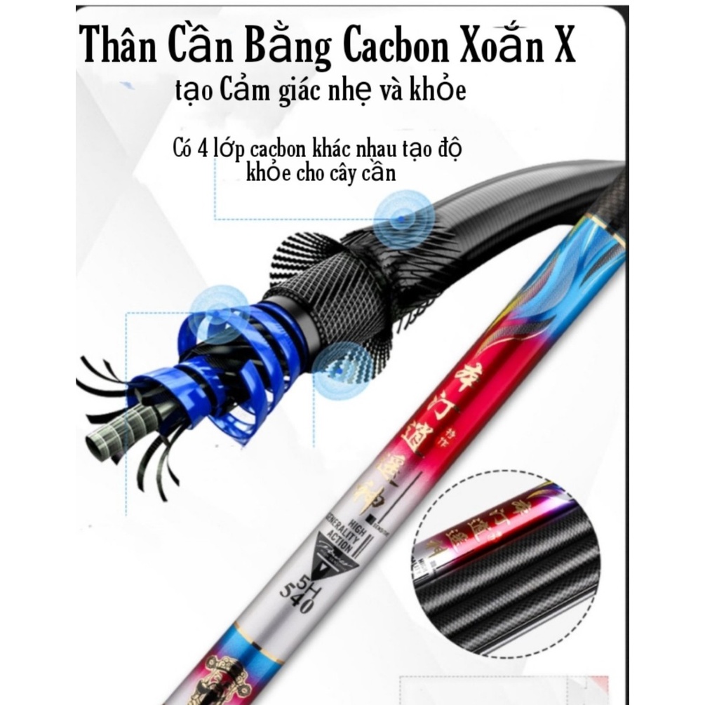 Cần Câu Tay_Cần Câu Đài Benting Thần Tài 6h Tặng Kèm NHẫn Chống Trơn và Ngọn Phụ _Đại Lý Đồ Câu Cá_ Càn Câu
