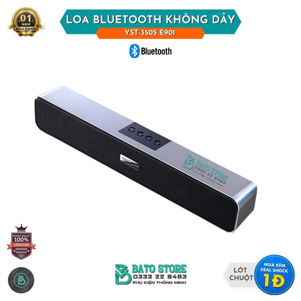 Loa Bluetooth Smart Bluetooth Desktop Speakers YST-3503 E-91D - Thiết Kế Thanh Hiện Đại Gọn Gàng