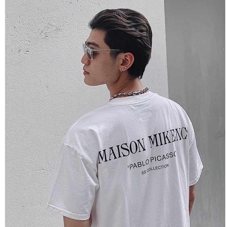 Áo Phông Tay Ngắn , Áo Thun Unisex Nam Nữ MAISON MIKENCO chất liệu mát thấm hút mồ hôi