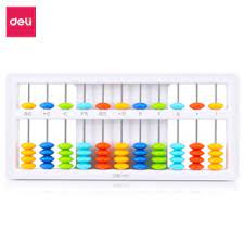 Bàn tính hạt 5/7 dòng dành cho học sinh tiểu học Deli - 74320 / 74322