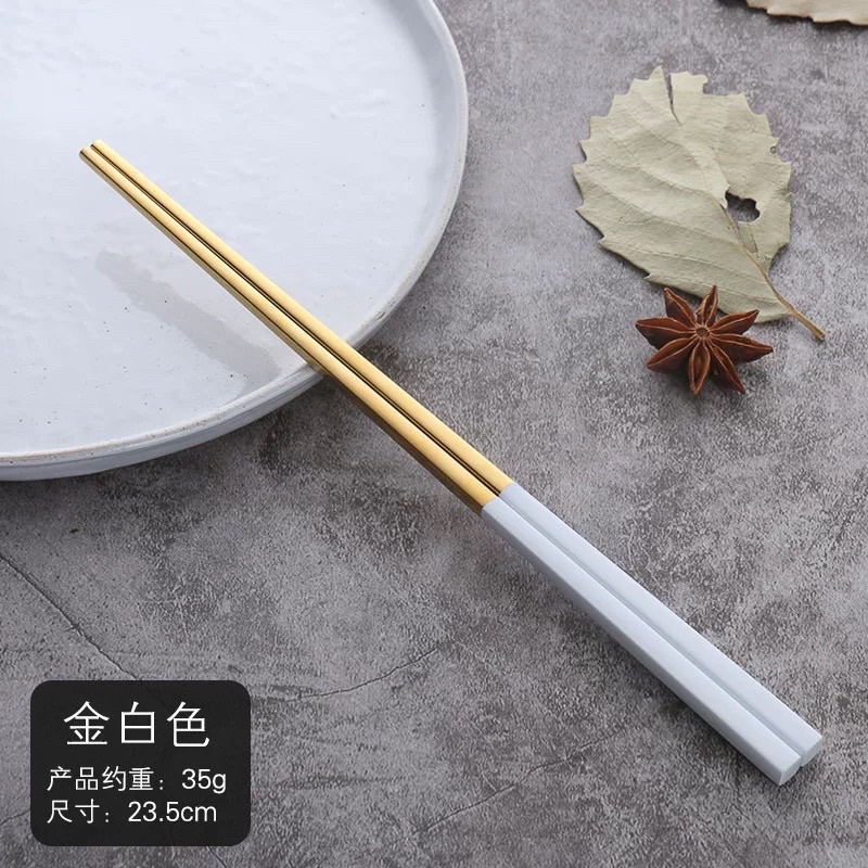 [LOẠI 1] VỈ 5 ĐÔI ĐŨA INOX VÀNG SUS 304 HÀN QUỐC CAO CẤP CHUYÊN DỤNG NHÀ HÀNG, KHÁCH SẠN, DECOR TRANG TRÍ