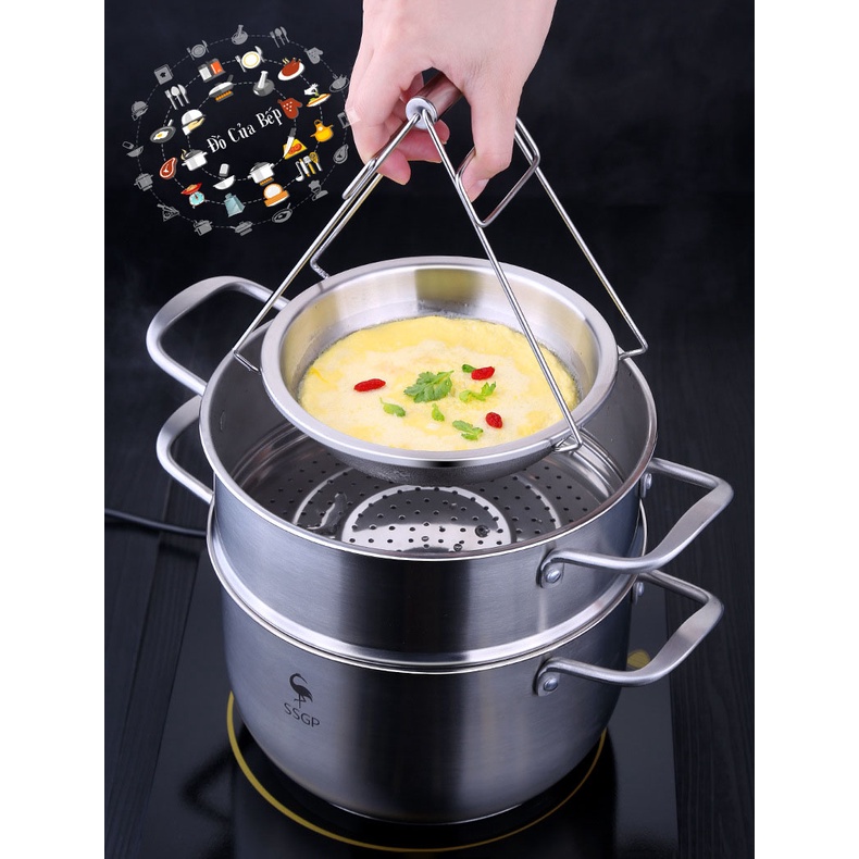 Khay tròn inox mờ không gỉ 304 sâu lòng đựng thức ăn nướng bánh nhiều kích thước