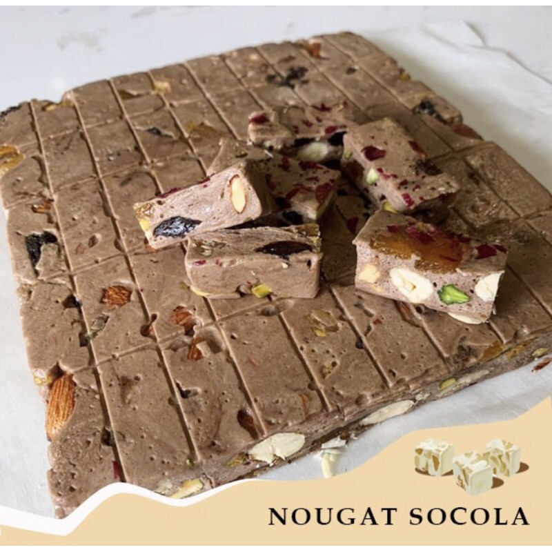 Set nguyên liệu làm kẹo nougat vị vani/socola/matcha/dâu/trái cây + tặng 50 tờ giấy gói kẹo