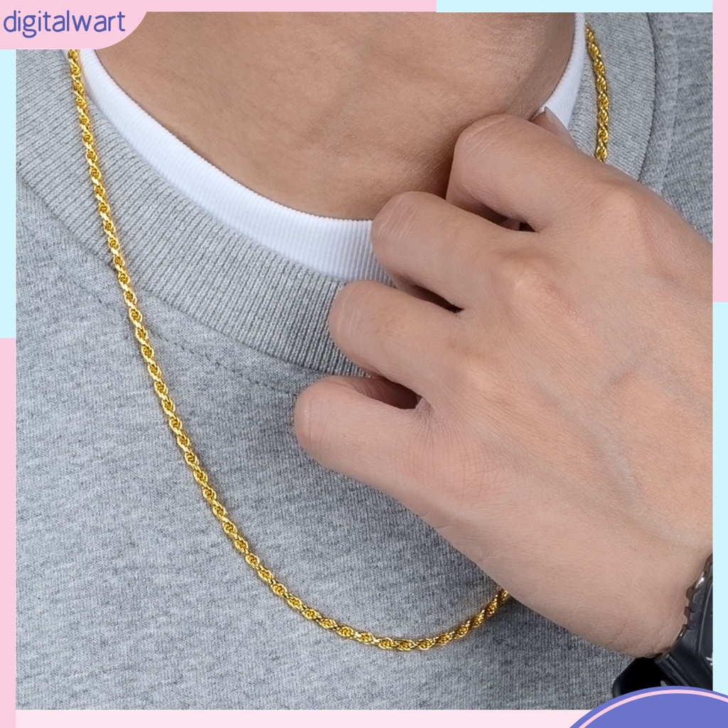 Vòng cổ Kỹ Thuật Số 60cm Màu Sắc Vàng Kim Unisex Dễ Phối Đồ