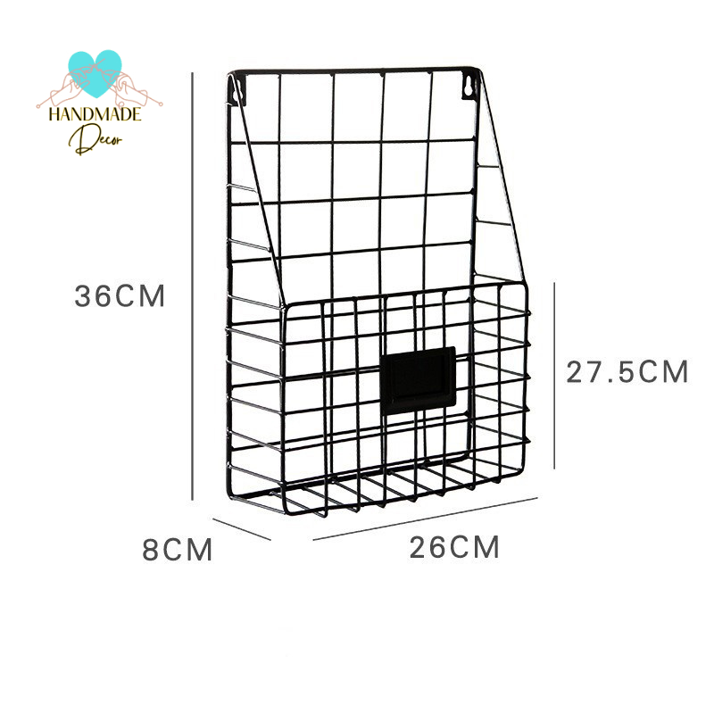 Kệ giá đỡ Sách / Tạp chí / Tài liệu treo tường bằng thép hợp kim siêu bền decor góc học tập, văn phòng làm việc