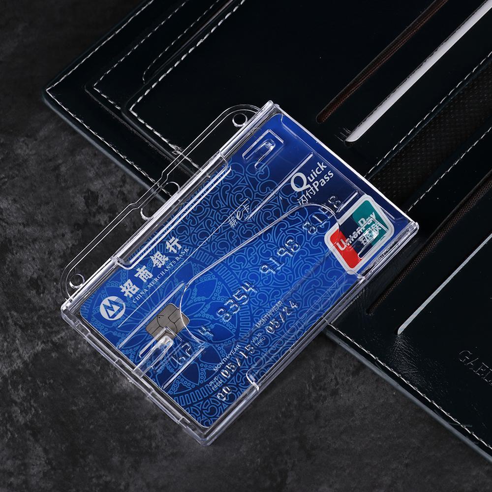 KUNHEV Set 1 / 3 Bao Đựng Thẻ Bảo Vệ Hai Mặt Dành Cho Học Sinh / Nhân Viên Văn Phòng