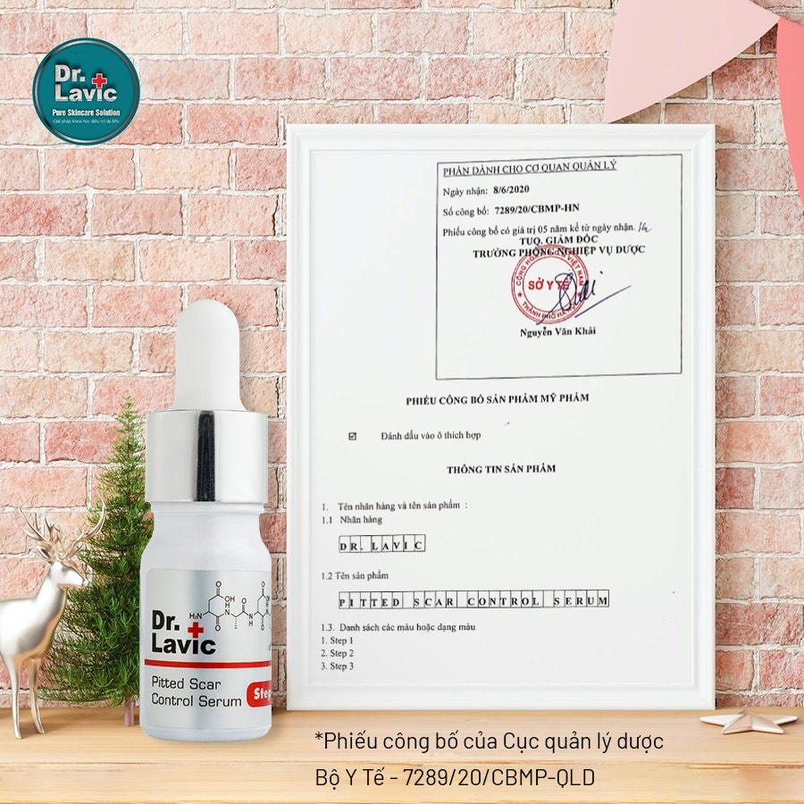 Serum tái tạo da SỐ 3 DR.LAVIC, làm mờ thâm, tinh chất trắng da Công Nghệ USA - Pitted Scar Control Serum Step 3 -10ml