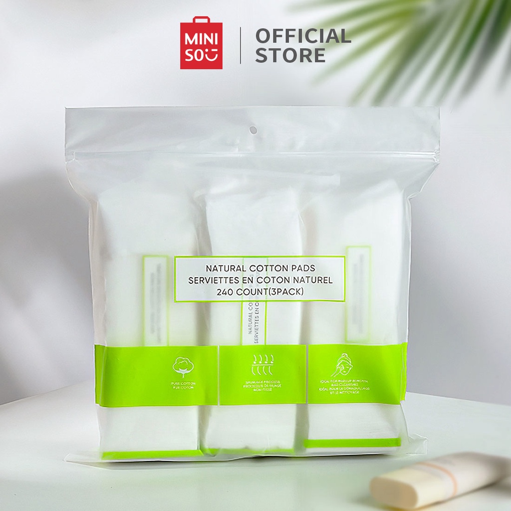 Bông tẩy trang dưỡng da Cotton pad Miniso đa năng chất bông tự nhiên mềm mại