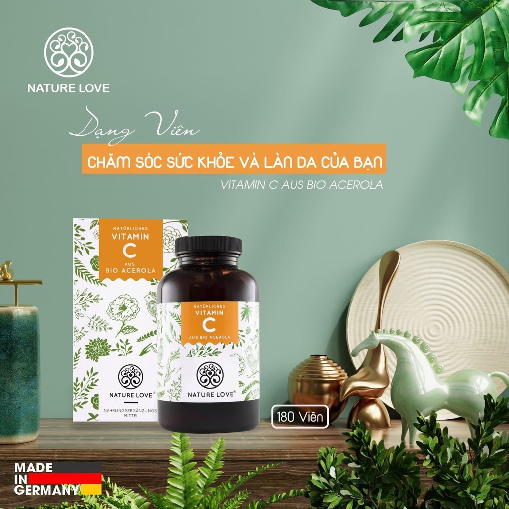 Nature Love VITAMIN C AUS BIO-ACEROLA (180 Kapseln)