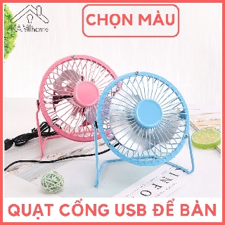 Quạt để bàn mini ❤️cổng USB❤️ lồng sắt để bàn làm việc và giường trẻ em tiện lợi