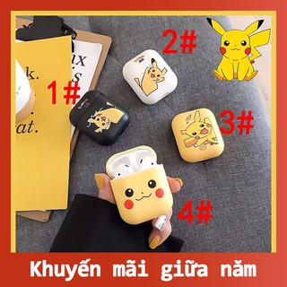 Vỏ silicon Pikachu đáng yêu bảo vệ hộp đựng tai nghe Airpods