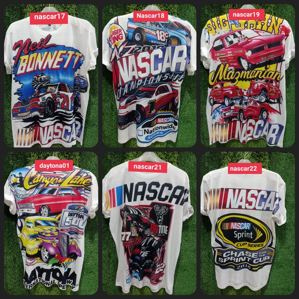 Áo Thun In Hình Xe Đua nascar series 17-22 DS BANGKOK DISTRO Cỡ Lớn XXL