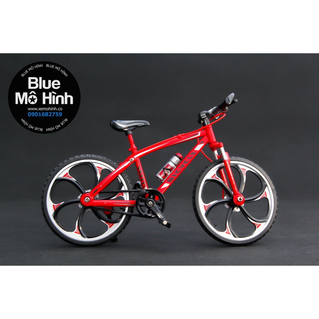 Xe mô hình xe đạp địa hình bằng kim loại sườn đôi 1:8