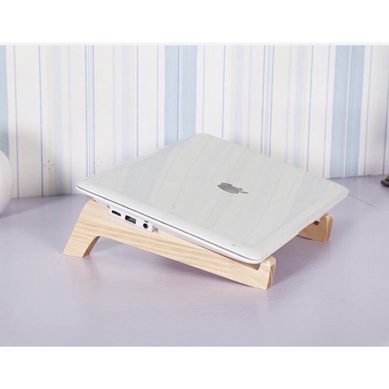 Giá đỡ laptop, kệ laptop tản nhiệt bằng gỗ tự nhiên