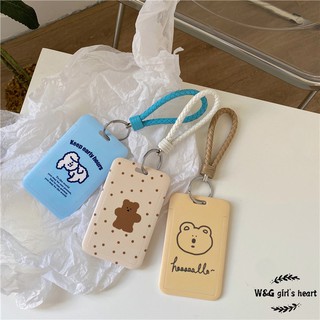 W&G Thẻ Tên Trang Trí Hình Gấu Hoạt Hình Dễ Thương