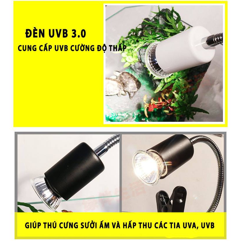 ĐÈN UVA+UVB 3.0 25W-50W-75W dùng để sưởi bò sát và thú cưng