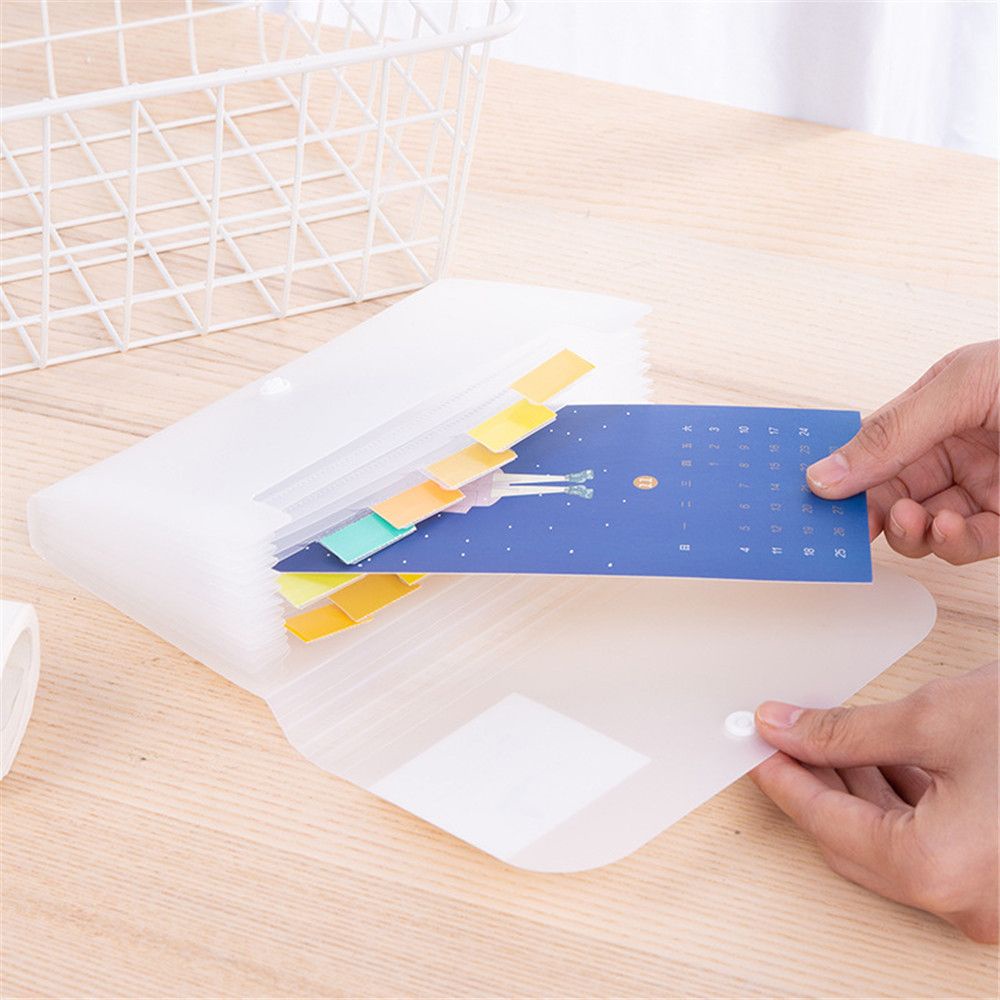 JARRED Ví đựng tài liệu giấy tờ bằng nhựa nhiều màu sắc khổ A6