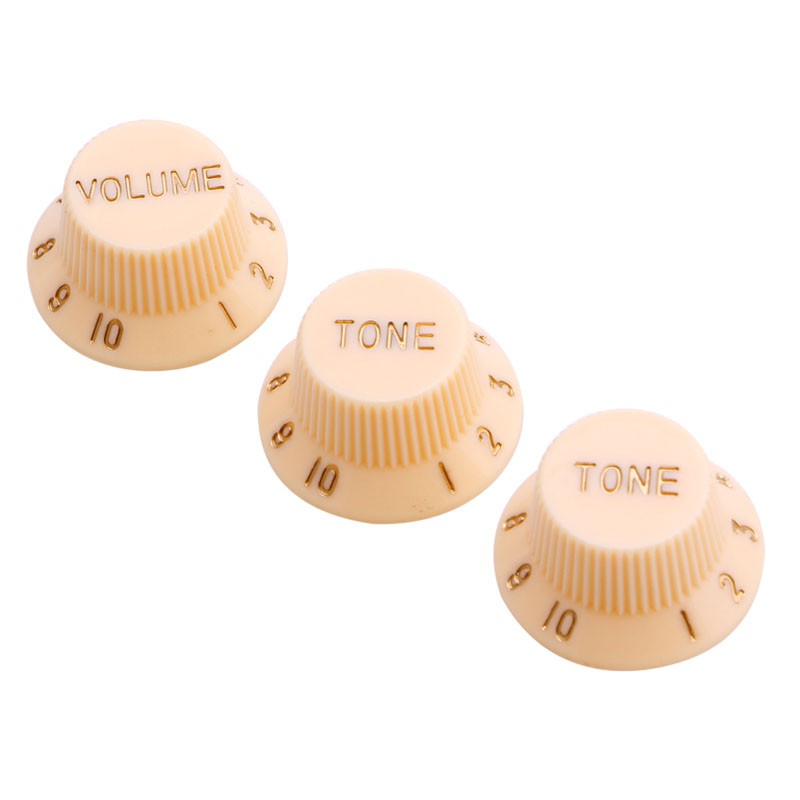 SUP Retro Style 1 Volume 2 Tone Knob Button Guitar Control Knobs For FD ST Cream