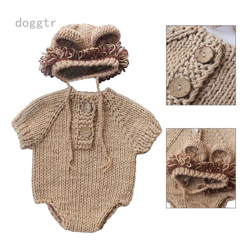Doggtr 1 bộ đồ liền thân họa tiết hoạt hình đáng yêu cho bé chụp ảnh