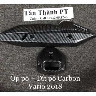 Ốp pô & chụp đít pô carbon vario 2018-2019