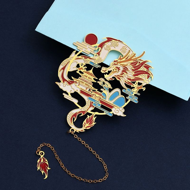 Thẻ Đánh Dấu Trang Sách Bằng Kim Loại Phong Cách Trung Hoa Cổ Điển