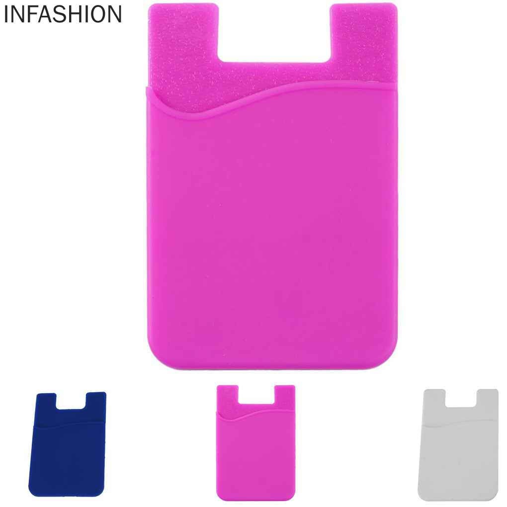 Túi Đựng Thẻ Sticker Dán Chất Liệu Silicon Nhiều Màu Tùy Chọn Tiện Dụng